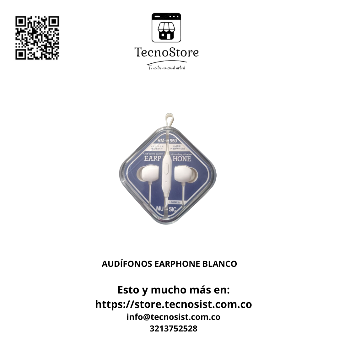 AUDIFONOS EARPHONE BLANCO