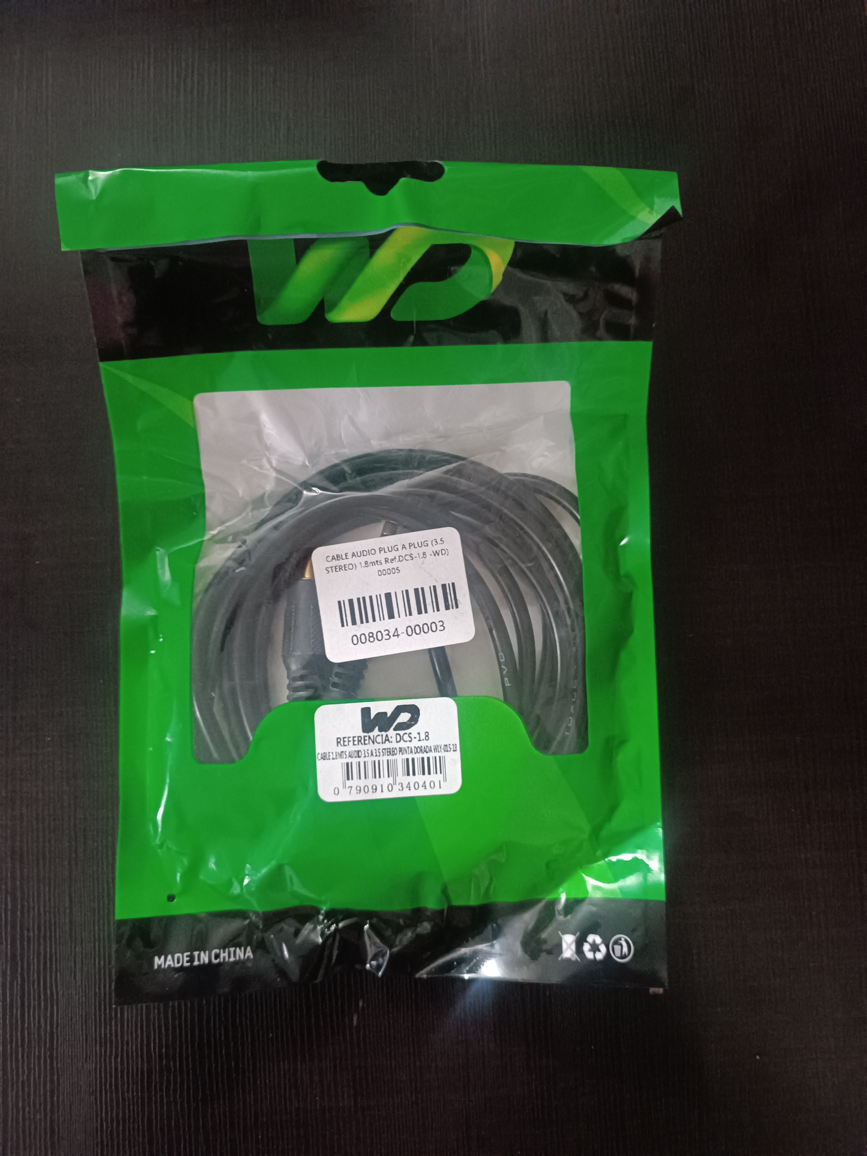 Cable de audio plug a plug